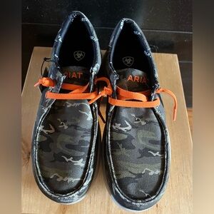 Ariat Men’s  Camo Slip -Ons and Orange Accents